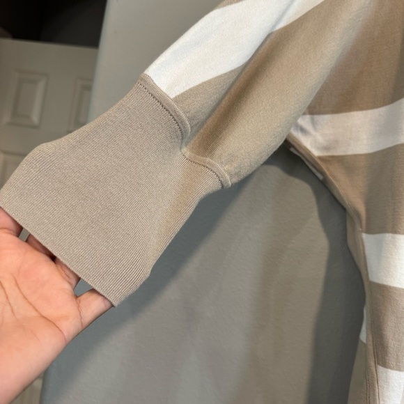 Lafayette 148 New York Striped Pullover Top Dolman Sleeve L - Picture 3 of 6